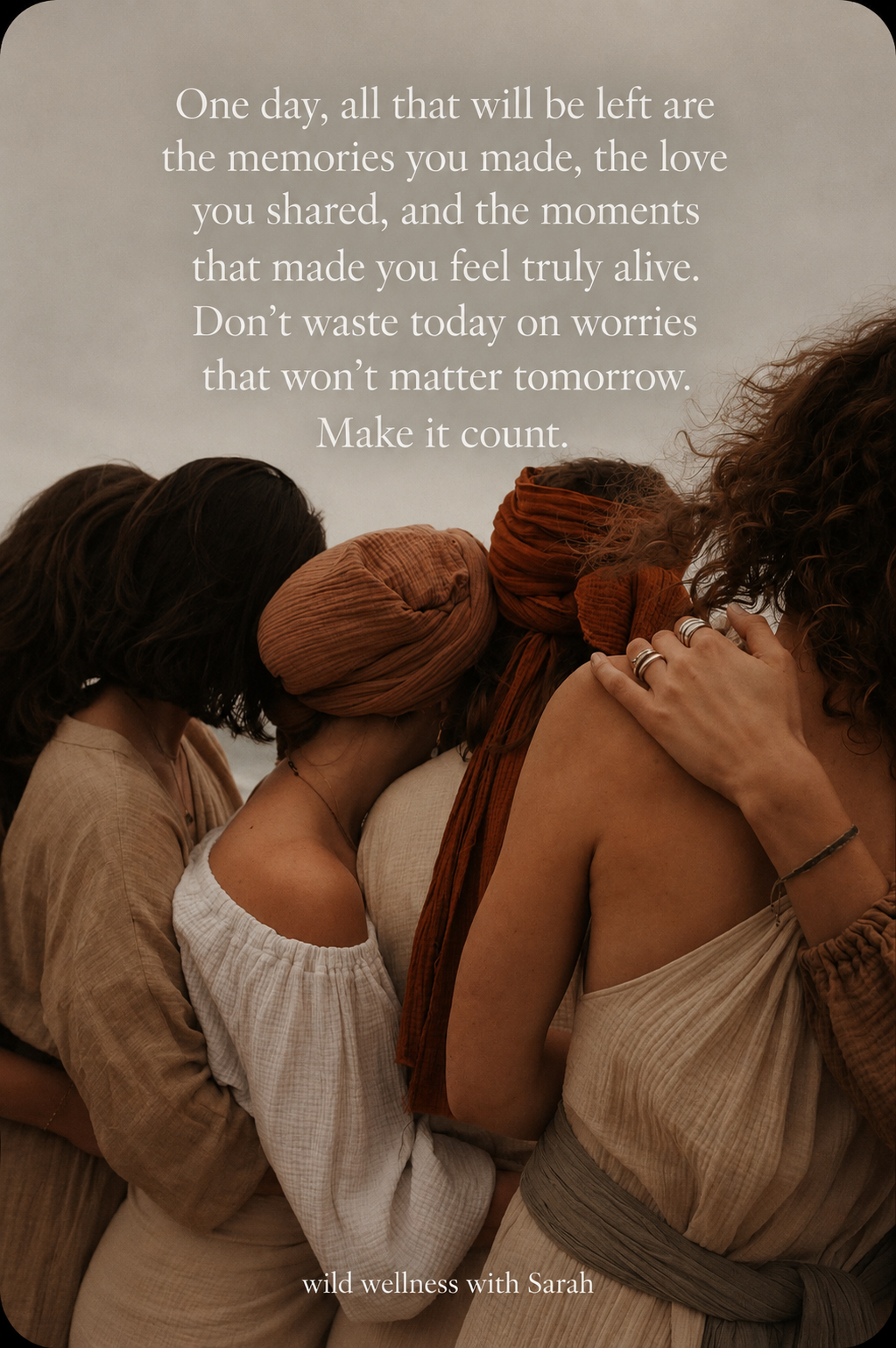 Women gathered in circle — First Love Yourself artwork representing feminine connection and community