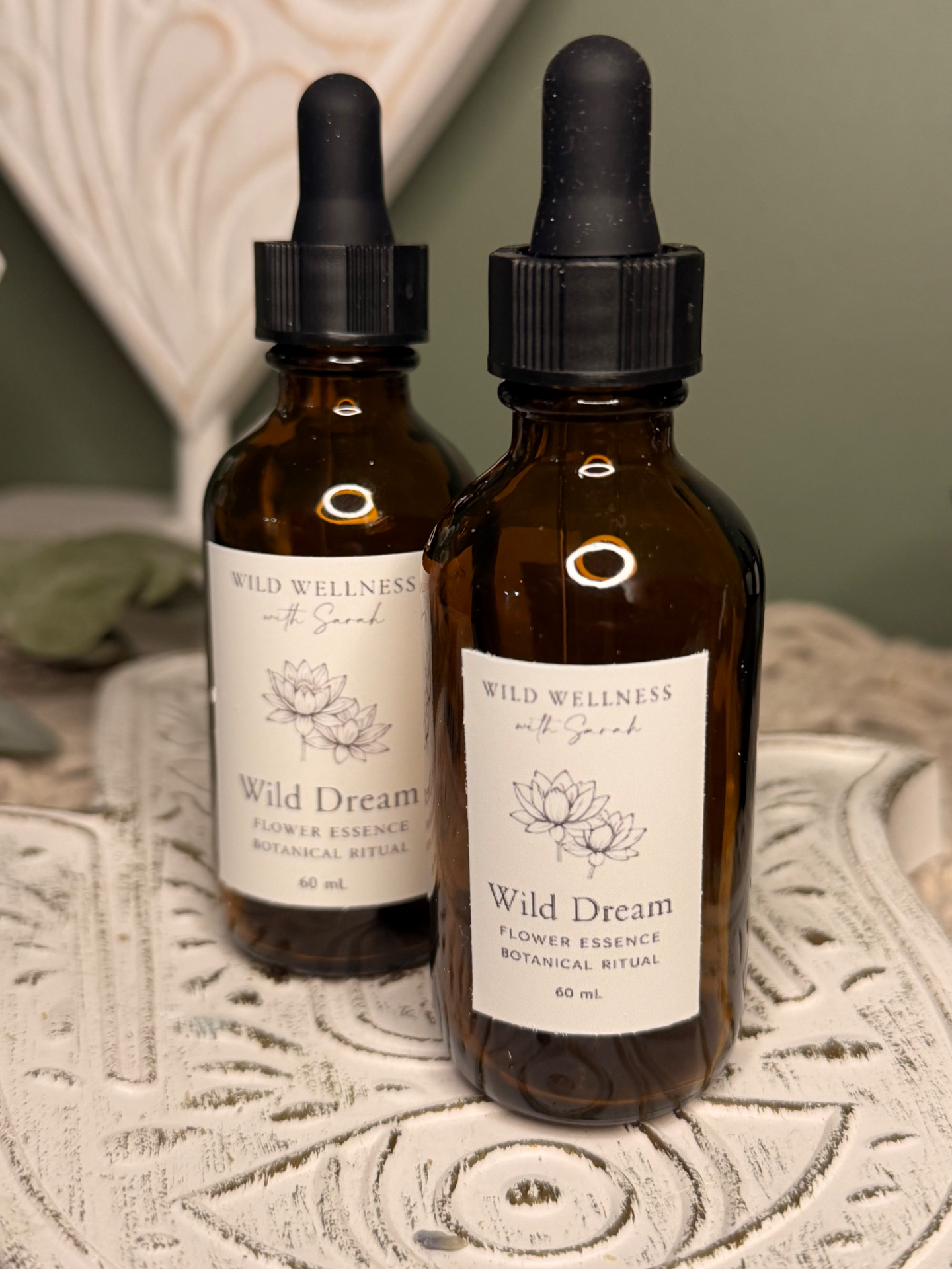 Wild Dream flower essence in amber glass dropper bottle