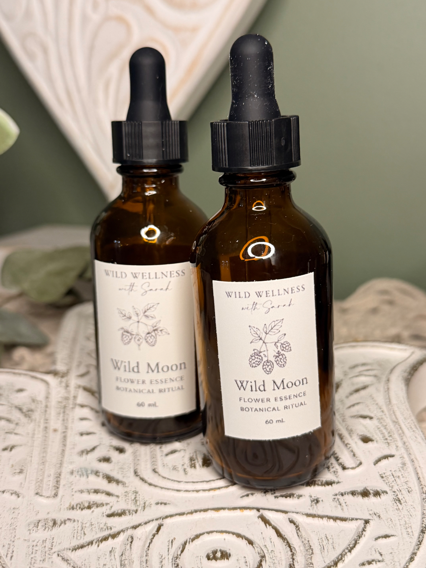 Wild Moon flower essence in amber glass dropper bottle