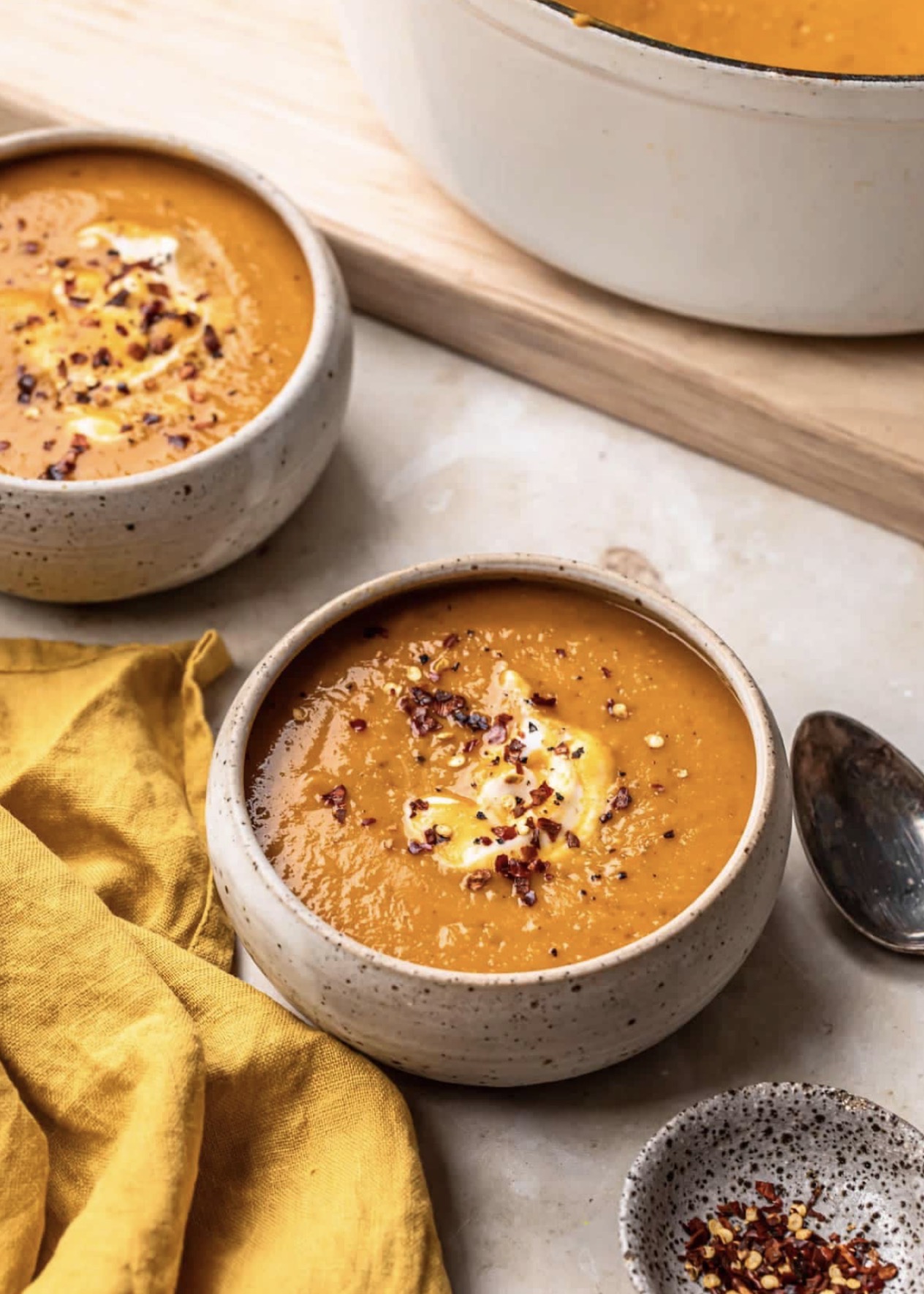 Roasted Pumpkin & Red Lentil Soup