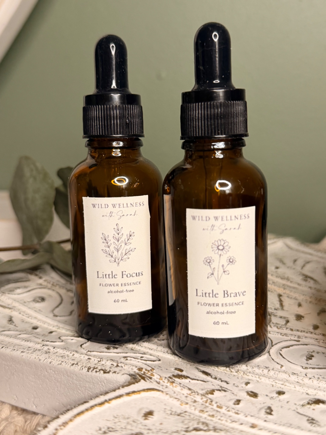 Little Brave flower essence in amber glass dropper bottle