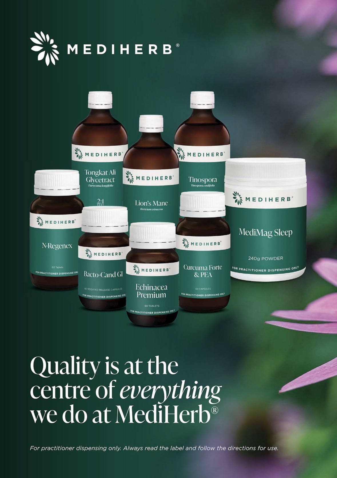 MediHerb practitioner-only herbal products available through Sarah's practitioner account