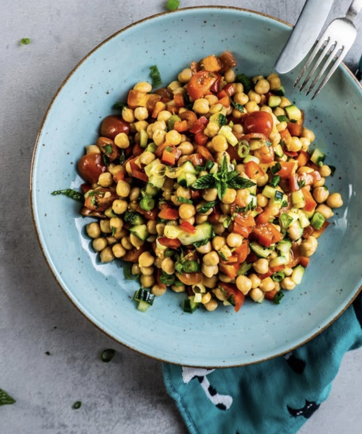 Lemon Chickpea Herb Salad